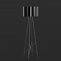 Modern Black Floor Lamp With Sleek Metal Stand And Minimalist Design For Home Decor