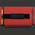 Red First Aid Kit With White Cross Symbol And Portable Handle Design