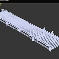 Stainless Steel Industrial Roller Conveyor System with Long Frame and Support Brackets for Material Handling