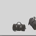 Stylish Black Leather Duffel Bags With POLO Logo For Travel And Gym Use