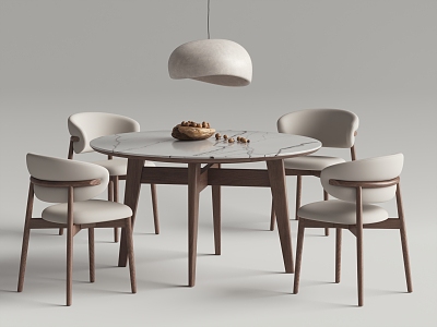 Maurice Dining Table and Chair Round Dining Table and Chair Chandelier Dining Chair 3d model