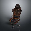 Vintage Leather Gaming Chair Design With Stitched Details Armrests And Wheels