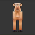 Pixel Style Camel Doll 3D Orange Body Red Hump And Blue Hooves Design