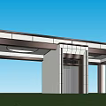 Modern Main Entrance Gate With Metallic Frame Glass Panels And Green Lawn Design