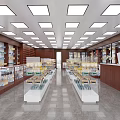Retail Store Interior Design With Glass Display Cases Shelves Counter And Lighting