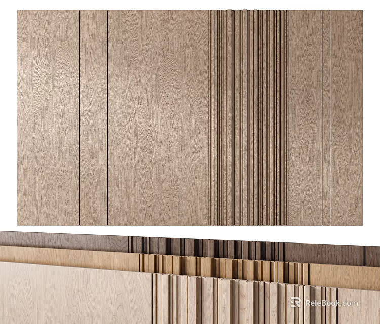Wooden Wall Panels In Different Textures And Styles 3d model 