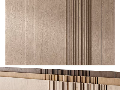 Wooden Wall Panels In Different Textures And Styles 3d model