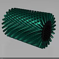 Geometric Green Spiral Structure Composed Of Cylinders And 3D Elements 3d model