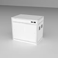 Modern White Storage Cabinet With Doors Control Panel And Ventilation Holes 3d model