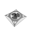 Modern Ceiling Mounted Air Conditioner Fan Featuring Grille Design And Embedded Structure