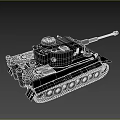 Tiger Heavy Tank H1 Tiger Tank Military Vehicle Armored Vehicle Tank 3d model