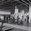 Modern Fitness Gym With Various Exercise Equipment And Spacious Training Area