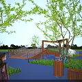 Happy Girl With Balloons In Sunlit Outdoor Park Featuring Trees Grass And Bridge