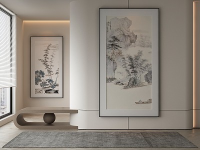 New Chinese Landscape Painting Decorative Painting 3d model