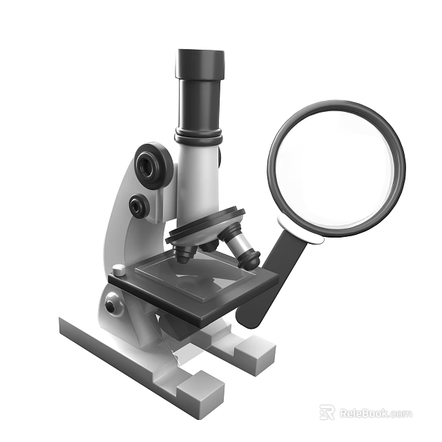 High Precision Industrial Microscope Equipment With Adjustable Lens And Magnifying Glass Tool 3d model 