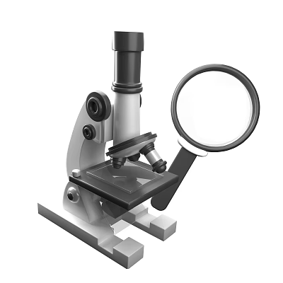 High Precision Industrial Microscope Equipment With Adjustable Lens And Magnifying Glass Tool 3d model