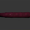 Vibrant Pink Worm With Textured Body In Curved Shape On Gray Background