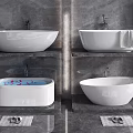 Elegant Bathtub Designs In Modern Bathroom With Grey Walls Towel Flower Petals And Slippers