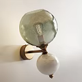 Simple round wall lamp 3d model