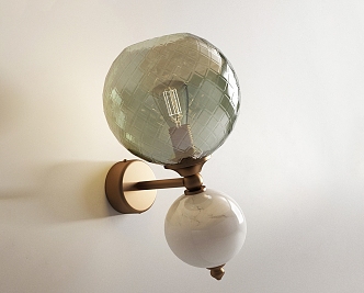 Simple round wall lamp 3d model