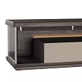 Modern Bedside Table Design With Double Drawers And Built in LED Lights 3d model