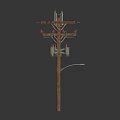 Wooden Floor Lamp Inspired By Utility Pole Design With Classic Lighting Features