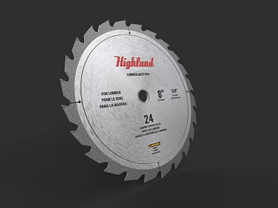 Highland Professional Line Circular Saw Blade With 24 Teeth 8 Inch Diameter 3d model