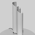 Modern Table Lamp With Curved White Shade And Soft Lighting For Desk Decoration