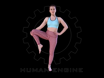 Modern Yoga Temperament Beauty 3d model