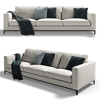 Three-seat sofa 3d model