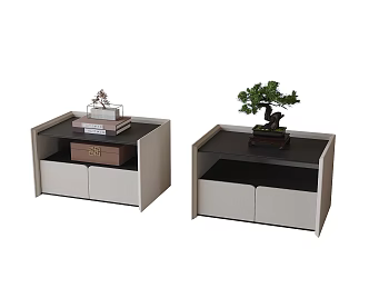 New Chinese bedside table 3d model