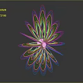 White Abstract Sculpture With Radial Petal Design And Reflection On Gray Background