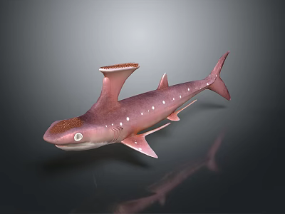 Distinctive Aquatic Fish Featuring Pinkish Body White Spots Unique Dorsal Fin And Head Structure 3d model