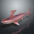 Hunger Shark Great White Shark Whale Shark Hammerhead Shark Tiger Shark Man-eating Shark Blue Shark Coral Red Coral 3d model