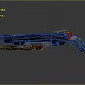 Futuristic Sleek Weapon Design With Metallic Body Wooden Accents And Intricate Details