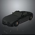 Gray Convertible Sports Car With Open Top Sleek Design And Black Wheels On Reflective Surface