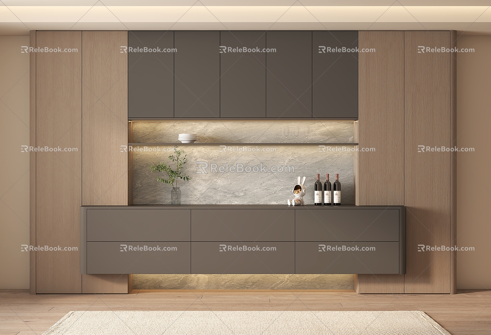 Wine Cabinet Sideboard 3d model