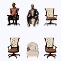 Stylish Office Chair Models With Tufted Upholstery And Wooden Swivel Base