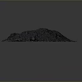 Modern Scene With Black Organic Waste Pile And Colored Debris Fragments