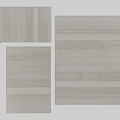 Modern Square Rug With White Woven Texture And Geometric Patterns For Living Room