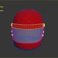 Tactical Weapon Equipment Red Helmet Featuring White Stripe And Shiny Surface