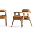 Modern Wooden Dining Table Set With Leather Seats And Four Matching Chairs