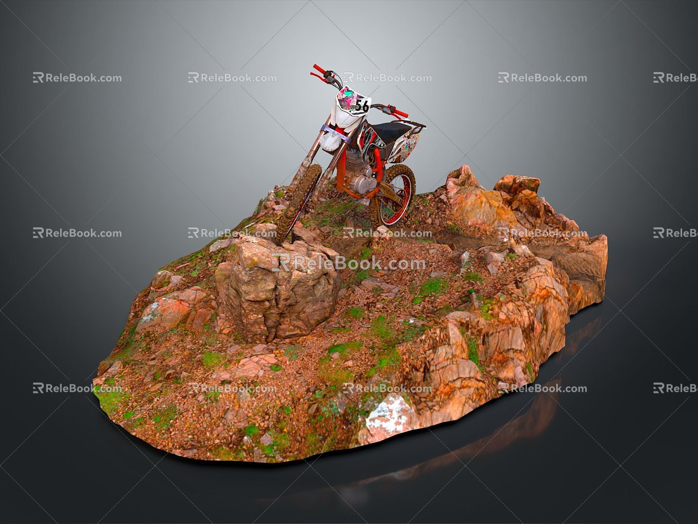 Motorcycle Two-wheeled Motorcycle Cross-country Motorcycle Road Race Motorcycle Motor Vehicle Transport 3d model