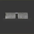 Stone Garden Ornament with Small Opening and Green Moss on Base