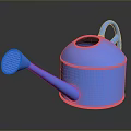 Blue Plastic Watering Can With Long Spout For Garden Plant Care