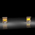 Stylish Modern Reception Desk Design With Yellow Lighting And Counter