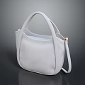 White Leather Handbag With Simple Design Hand Strap And Shoulder Strap For Modern Fashion