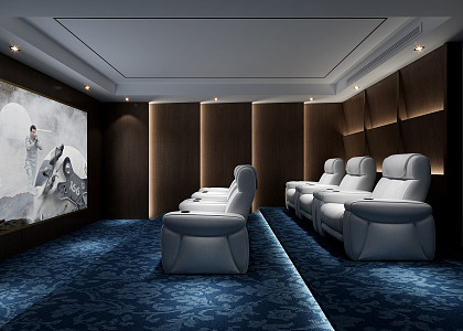 post-modern video room 3d model