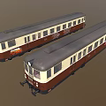 Cartoon Train Low Poly Train Subway Tram 3d model
