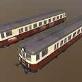 Cartoon Train Train Low Poly Train Subway Tram 3d model